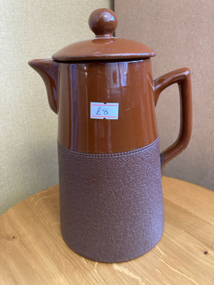 Vintage Denby Bourne Brown Large Coffee Pot