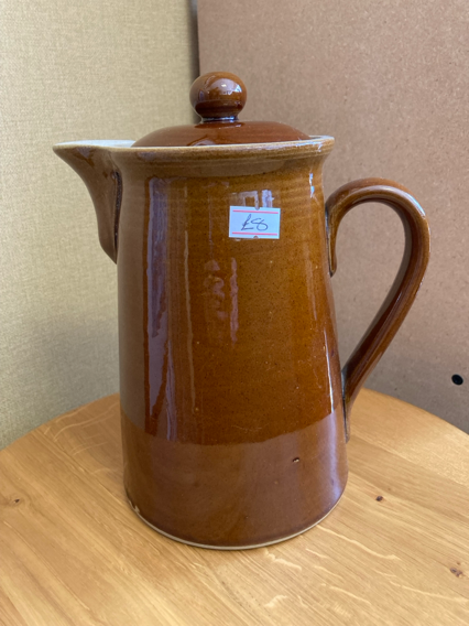 Vintage Denby Bourne Brown Glazed Coffee Pot