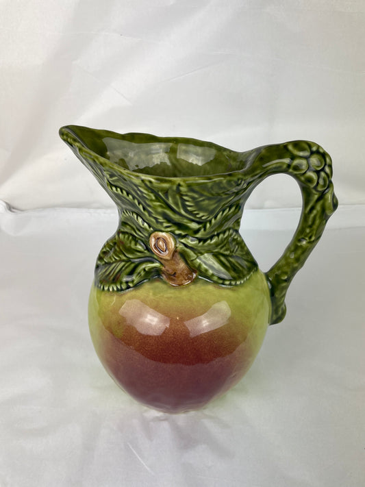 Vintage Majolica Apple Jug Pitcher