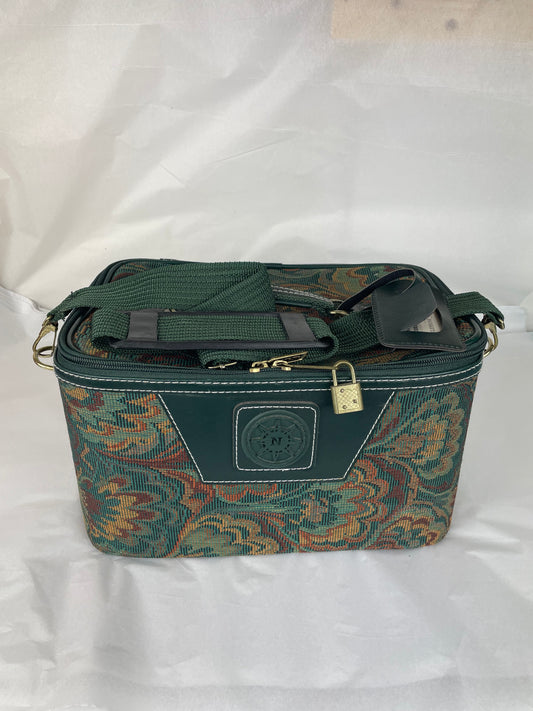 Navigator Green Tapestry Vintage Ridgid Travel Carry Bag