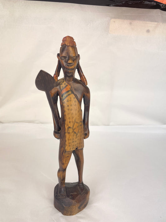 Wooden Carved  Male Tribal Figurine