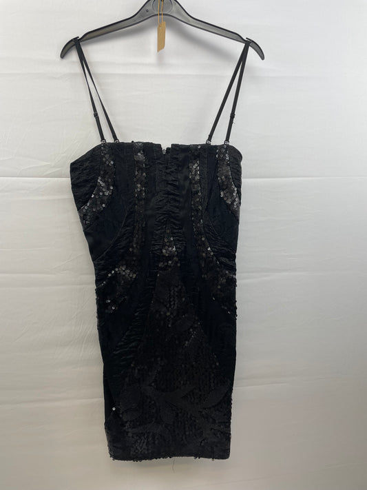 New Look Black Shiny Sequined Dress size 10