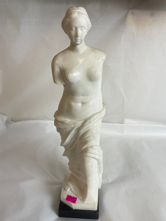 Nude Lady Figurine/Statue ~ Alabaster/Marble on Black Base