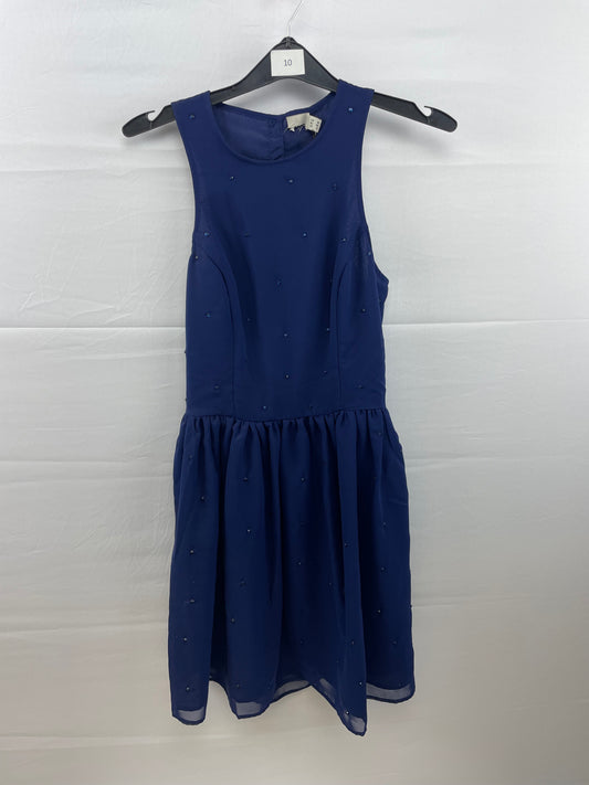 Brand New with Tags Asos Blue Sleeveless Sequined Dress size 10