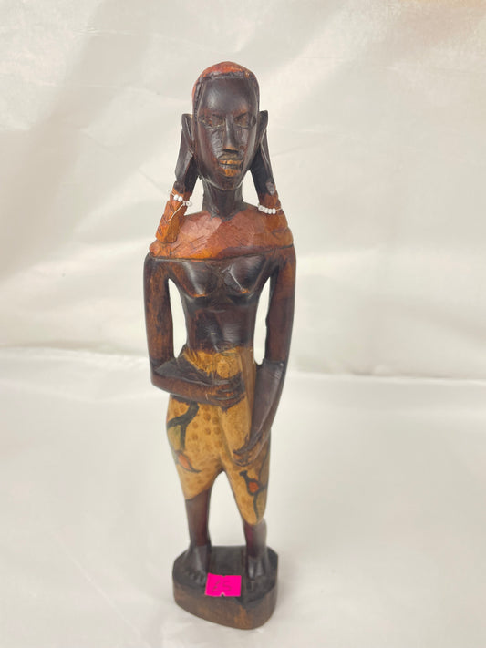 Wooden  Lady Tribal Figure