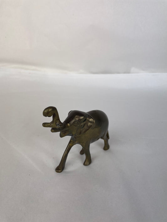 Small Brass Standing  Elephant